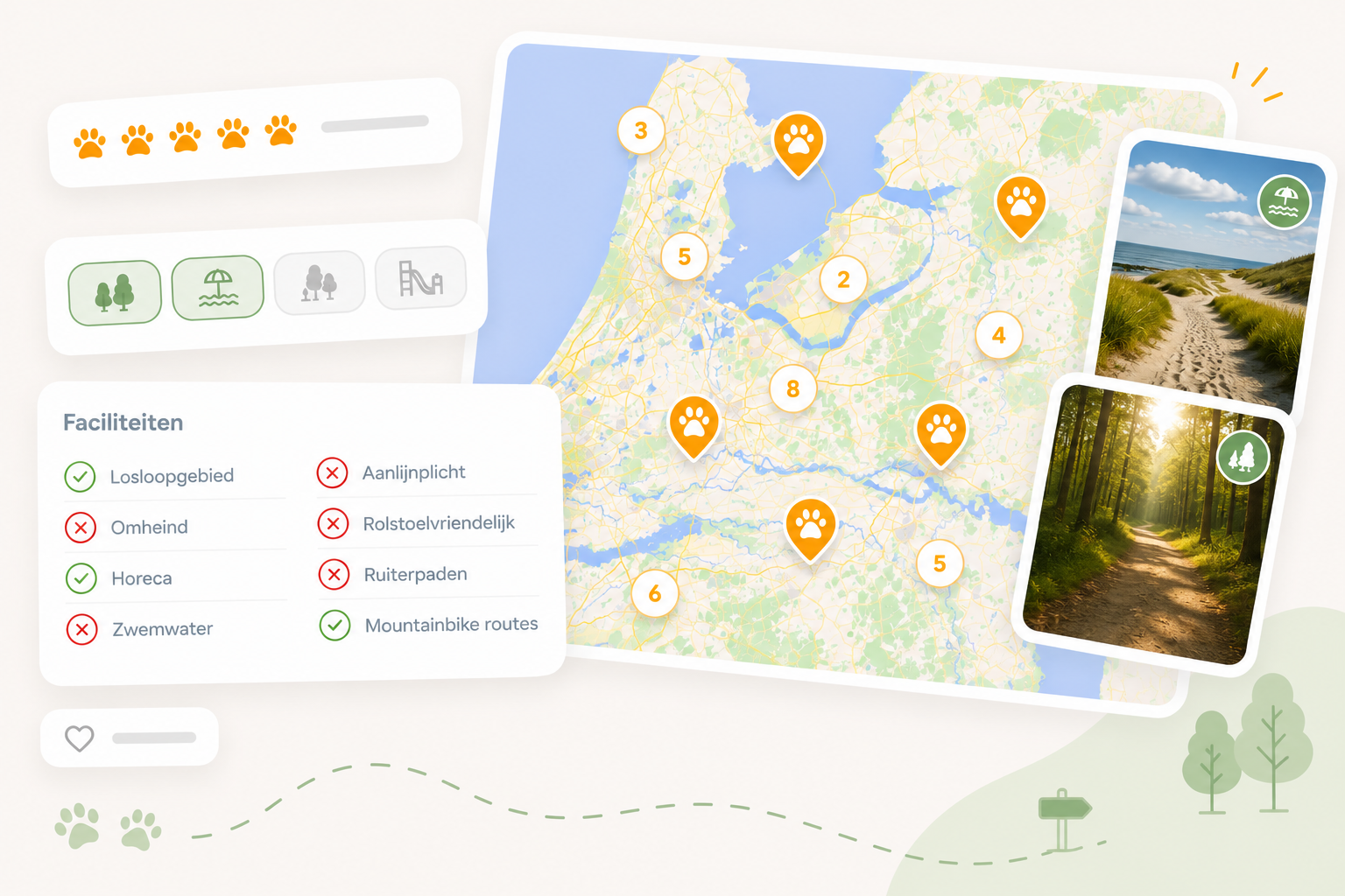 Wandel- en losloopgebieden ontdekken